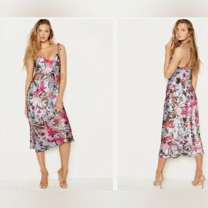 Victoria's Secret Dream Angels Satin Midi Floral Slip Dress Size Large